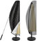 Housse Parasol Deporte, Housse Parasol, pour Parasol Ø 2-4m, Tissu Oxford 420D Imperméable, Coupe-Vent, Anti-UV Housse de Protection pour Parasol, avec Perche Télescopique, 265 x 40/70/50 cm, Noir