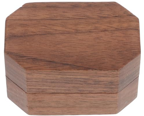 BESPORTBLE Scatola Per Anelli in Legno Scatola Per Fedi Nuziali Per Gioielli Portagioie Per Anelli Portatile