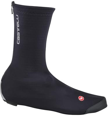 CASTELLI Couvre-chaussures Espresso 2 pour homme - Coupe-vent, imperméable et chaleur maximale - Protection pour chaussures de cyclisme par temps froid - Noir - Taille L