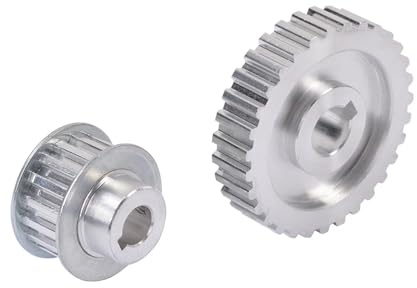 2 Stück Metall-Zahnriemenscheibe, Motorriemen, Zahnrad, Antriebsscheibe, Riemenscheibe, kompatibel mit C3-027-148 JET BD-7 Universal