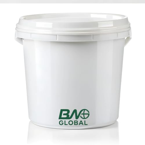 2L White Plastic Bucket with Lid – Food Grade, Leak-Resistant, & Reusable | Ideal for Kitchen, DIY, Paint, Crafts & More (2)