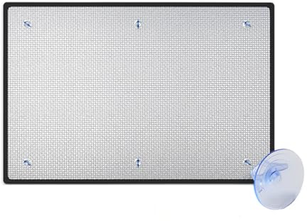 Cooalinar Pellicola Protezione Solare Oscurante con Ventosa,Pellicola Riflettente in Doppia Foglio di Alluminio,Non Richiede Fori,Adatto A Camere da Letto,Bagni E Uffici