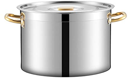 Olla de acero inoxidable, base compuesta de 3 capas, compatibilidad universal para cocinar y elaborar cerveza casera