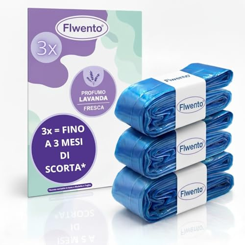 3 Ricariche Mangiapannolini Compatibili con Tommee Tippee e Maialino 6m | Buste Profumate alla Lavanda, Sacchetti Multistrato Antiodore ad Alta Resistenza