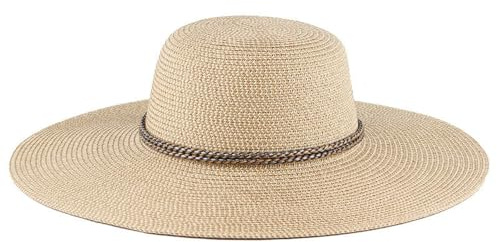 Solhattar, stråhatt, strandhatt, hatt for dammode, stor brätte, fritid, resor, visir, utomhushatt(Khaki)