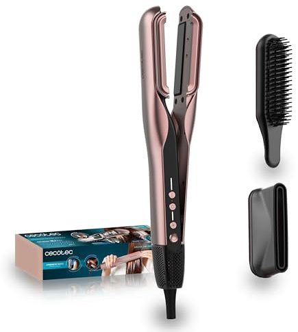 Cecotec Luftglätter AirLisse 2in1 ForceDry Duo Black, 112.000 U/min | 3 Modi zum Trocknen und Glätten, doppelte Heizplatte, Plasmafunktion, 13 m/s Luftstrom, 4 Temperaturen, 2 Geschwindigkeiten