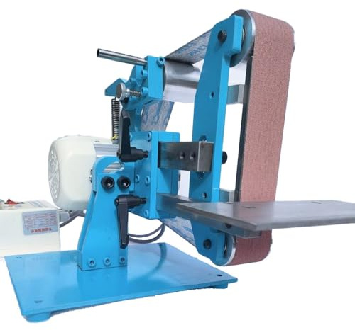 UIBAO Ponceuse à Bande 1100w Professionnelle,Mini Ponceuse Electrique,Petite Meuleuse D'établi,Double Usage Vertical/Horizontal,Corps Acier,spécification de Bande Abrasive 915 mm x 50 mm