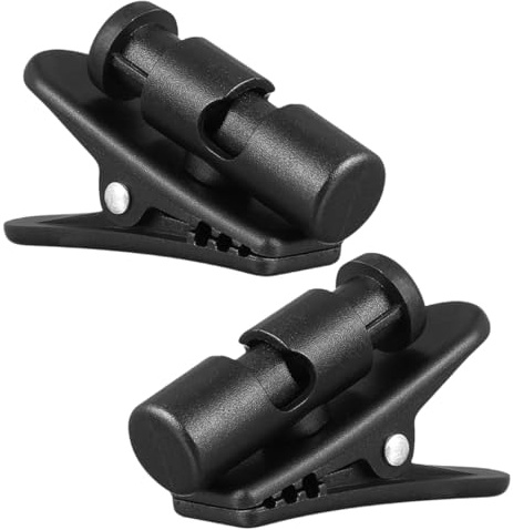 COHEALI Headphone Cable Holder Adjustable Plastic Clamp 360° Rotatable Earphone Wire Organizer for Outdoor Sports and Hiking, Large Size 2Pcs Cord Clips