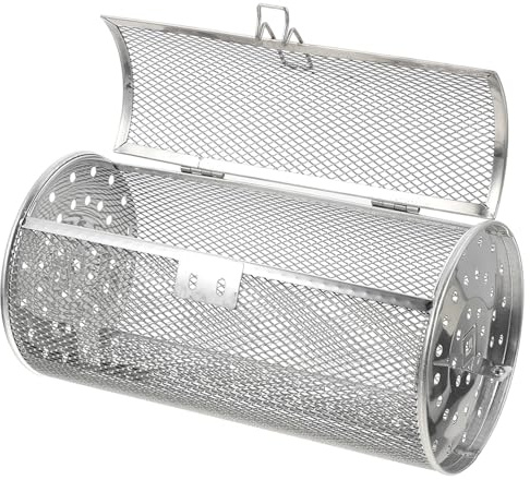FOMIYES Stainless Steel Rotisserie Chicken Cage 140x250mm Oven Grill Basket for Air Fryer Rotisserie Oven Bbq Drum Cooking Accessory