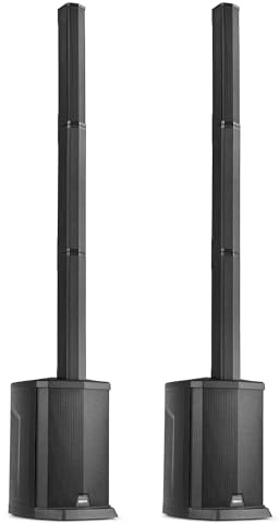 Vonyx VX808B - Akku Lautsprecher, PA Anlage Aktiv - 2er Set, 10h Akku, 640 Watt Line Array Säulenlautsprecher, 8 Zoll Subwoofer Aktiv, Stereo Pairing, Bluetooth 5.0, DJ Anlage Komplett Set, PA Speaker