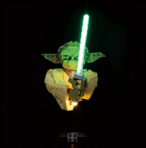Vaodest Set di luci a LED compatibile con Lego 75438 Yoda Bust Set, design e configurazione compatibile con il modello 75438 (solo luce LED, non kit di blocchi da costruzione)