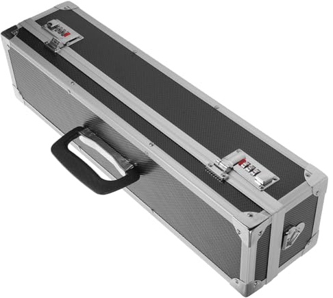 VICASKY Estuche Cuchillos de Aleación de Aluminio con 8 Ranuras, Cerradura Segura y Asa Integrada para Almacenamiento Versátil en Cocina y Actividades al Aire Libre