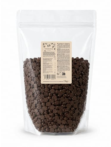 KoRo - Schokodrops mit Xylit 1 kg - Vegane Zartbitterschokolade - Ohne Zuckerzusatz - Zum Backen & als Topping