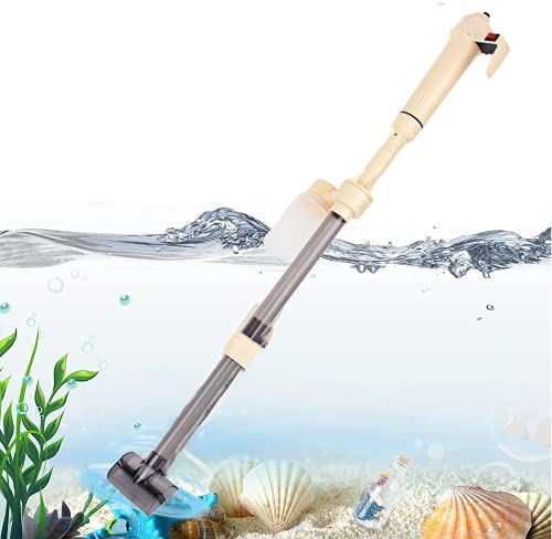 Estink Pompa a Sifone Elettrica per Acquario, Kit di Pulizia con Regolatore di Flusso a Batteria per Cambio Acqua e Ghiaia Modello AS-615A