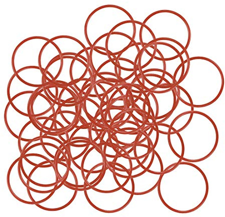 sourcing map 50 Stück O Ringe 26mmx23mmx1,5mm Dichtungsringe Rund Gummi Dichtung O Ring Seals Unterlegscheibe für Wasserhahn Spülventile Waschbecken Duschablauf Hydraulik Rohrschlauch