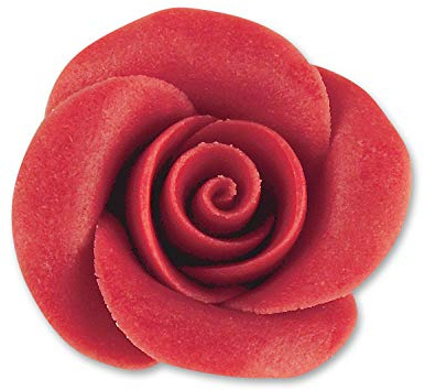 18 Marzipanrosen, mittel, rot