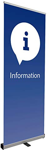 Vispronet Roll Up 80x200 cm, Werbung/Dekoration, stehend, mobil, Werbebanner, Werbetafel, aufrollbar, Bedruckt (Information)