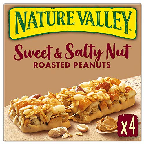 Nature Valley Sweet & Salty Nut Roasted Peanuts Cereal Bars 4 x 30g (Pack of 8, Total 32 Bars)