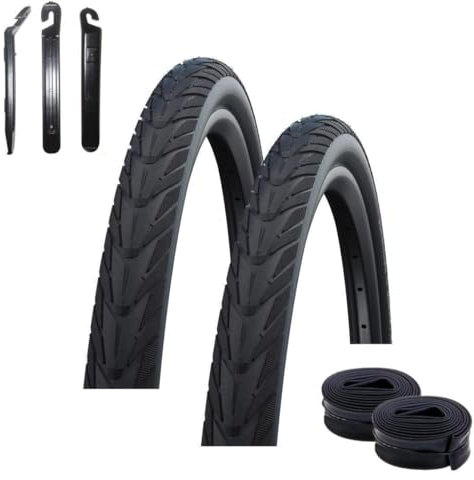 2 x Schwalbe Energizer Plus 40-622 (28 x 1,50) + 2 Schläuche AV17 inkl. Reifenheber