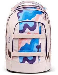 satch pack Schulrucksack Schulrucksack ab 5. Klasse ergonomisch 30L Stauraum standfest Organisationstalent, Candy Clouds - Rosa