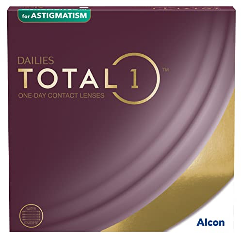 Dailies Total1 for Astigmatism | 90 Stk | CYL 1.75 | ACHSE 180 | -05.50 dpt | Weiche Tageslinsen für Astigmatismus, die sich anfühlen wie ein Hauch von Nichts. Mit BC 8.6 mm und DIA 14.5 mm