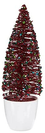 Krist+ Árbol de Navidad Pequeño Rojo Azul Plástico 9 x 28 x 9 cm