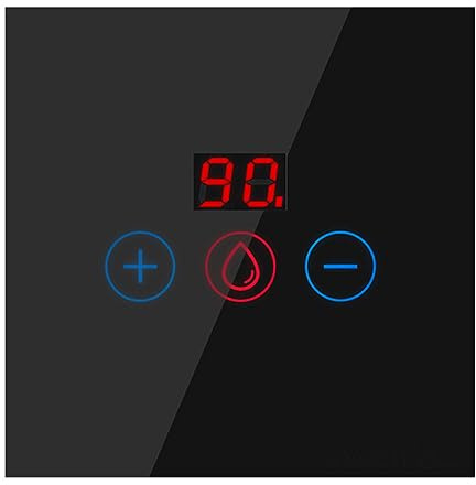 Smart Immersion Heater Timer Switch, 20A WIFI Smart Water Heater Timer Switch, Smart Wall Touch Boiler Switch, for Smart Life, Light Timer Switch, Power Monitor-black