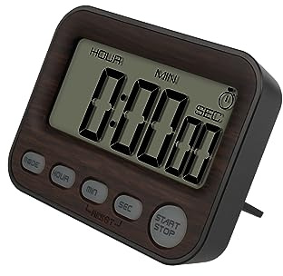Taikemeti Countdown-Count-Up-Timer, Küchen-Timer, magnetische Digitale Stoppuhr-Uhr mit großer LED-Anzeige Piep-Erinnerung für Lernen, Kochen, Bewegung, Klassenzimmer-Timer für Kinder (Schwarz)