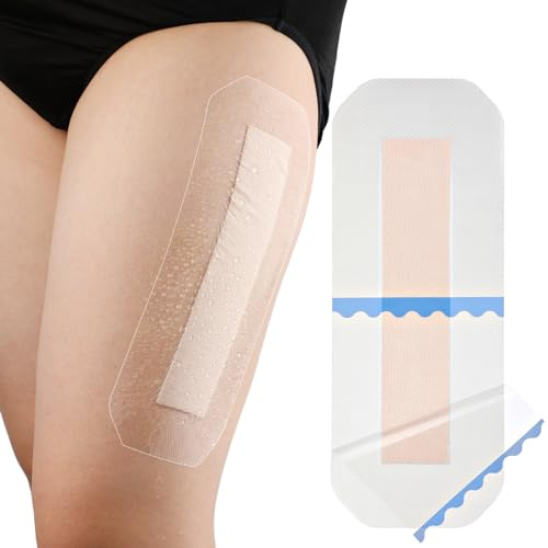 Vendas de incisión de silicona para heridas grandes, reemplazo de rodilla y cadera, impermeable, Adheisve Island, sin dolor, protector de ducha, cinta de vendaje postquirúrgico, 4 x 10 pulgadas