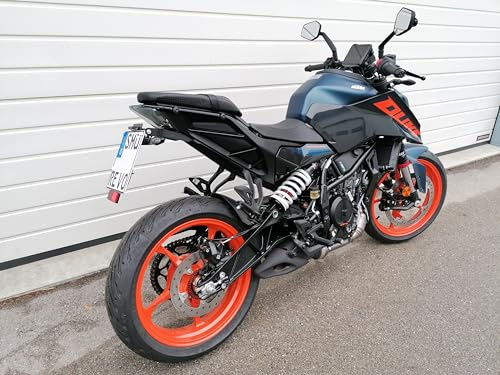 kurzer Kennzeichenhalter für KTM Duke 125 250 390 ab 2024 REVO GroFaTec Kennzeichenträger Nummernschild Träger Halter kurzes Heck Porta Targa Naked KTM duke125 duke390