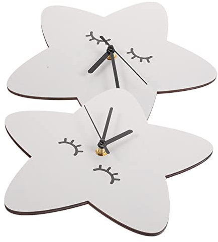 LIFKOME 2st Stille Uhr Kinderwanduhr Schlafzimmer-wanduhr Küchenwanduhr Zarte Wanduhr Leise Wanduhr Wanduhren Wanddekoration Wohnen Badezimmer Wanduhr Kinder Uhr Büro Stumm Plastik
