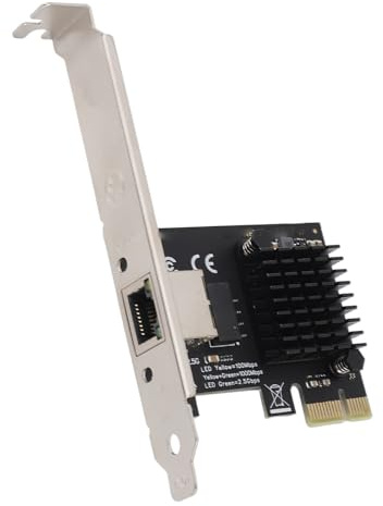 Tarjeta de Red de 2,5 GB, Tarjeta de Red PCI Express Gigabit Ethernet de 10/100/1000/2500 Mbps, Convertidor Adaptador LAN RJ45 para Windows 7 8 10 11 para Linux