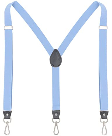 Ausukler Hosenträger Damen und schlanker Herren Extra Stark 2,5cm mit Karabiner Haken Elastischen Riemen für Jeans