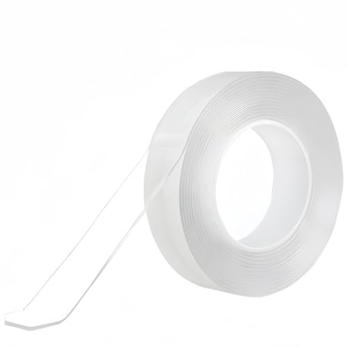 SHUNCHG 3 Meter Doppelseitiges Klebeband Extra Stark (2mm dick, 20mm breit) Transparentes Abwaschbares Doppelklebeband Nano Beidseitiges für Teppich, Foto, Küche, Zuhause, Outdoor