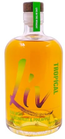 Liv Passionfruit & Pineapple Rum | Artisanal Pot Still Tropical Rum | 40% ABV | 1 x 50cl Bottle | Fruity & Vibrant | Handcrafted in Scotland | Perfect for Cocktails and Mixers
