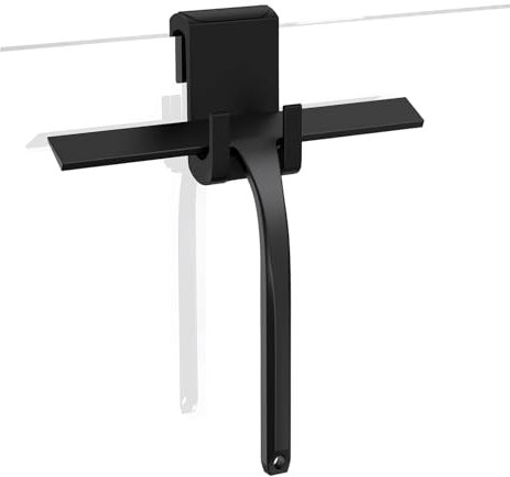 23CM Silikon Duschabzieher Mit Haken, Dusch Abziehe, Glaswischer Abzieher für Auto Duschtüren Badezimmer, Schwarz