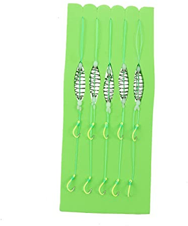 KITANDOVE Angelgerät-Set 5er-Pack Haken Feder-Feeder-köder Pe-Metall Verwicklungs-Design