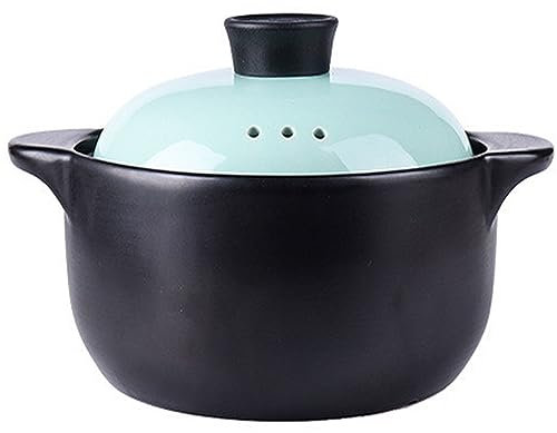 LXYDPZ Casseruola con Coperchio, casseruola in Ceramica Rotonda, casseruole Adatte al Forno per pirofile, pentola per stufato in Ceramica con Manici, Resistente alle Alte Temperature (C 4,5 L)