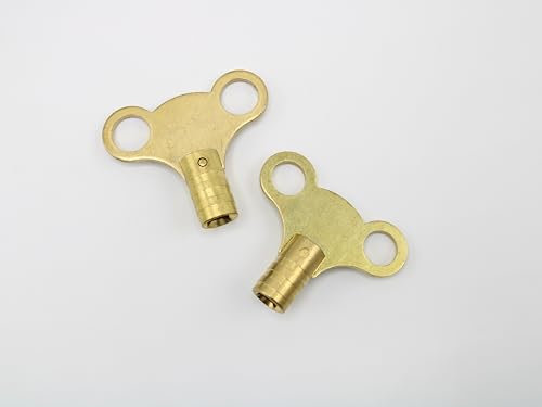 JDBrands Radiator Bleed Key - Brass Radiator Key, Radiator Bleed Key, Radiator Bleed Valve Key, Clock Type Radiator Key, for Bleeding and Air Vent, Key to Bleed UK Radiators