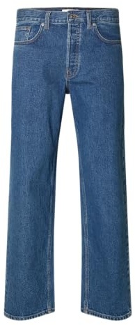 SELECTED HOMME Jean Loose fit 220 Medium Blue Denim 34 32 Medium Blue Denim (US) 34 / L32