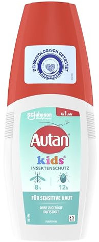 Autan Kids Pumpspray, Effektiver Insektenschutz gegen Mücken und Zecken, Mückenschutz, Travel Essentials, 1er Pack, 100 ml