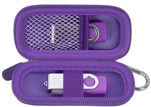Custodia con chiavetta USB compatibile con SanDisk/per Samsung/per unità flash PNY, Memory Stick Thumb Drive, 16/32/128 GB, accessorio elettronico (viola scuro)