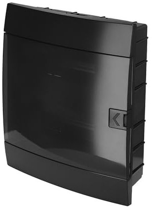 Quadro Elettrico da Incasso 2 File per 24 Moduli 112,5x286x340,5 mm IP40 – Nero Scatola di Distribuzione in ABS – Centralino per Impianti Elettrici da Interno – Horoz Electric