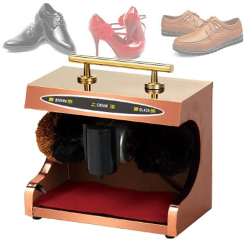 CRBUDY Cireuse à Chaussures à Induction entièrement Automatique, polisseuse à Chaussures Domestique Automatique, polisseuse à Chaussures électrique en Titane pour Usage Public, D (D)
