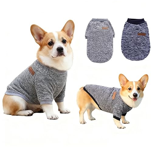 OYIWINMI Hundepullover 2 Stück, hundepullover kleine Hunde hundemantel für Fleece hundejacke Pullover Hund Chihuahua Kleidung hundekleidung klein hundepulli Katzen wintermantel hundebekleidung (S)