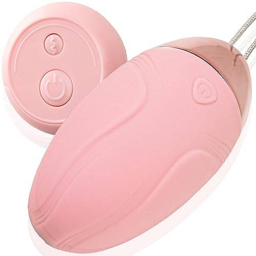 Vibro Ei – USB wiederaufladbarer Vibrator Ei 8,5 × 3,5 cm in Rosa 10 Vibrationsmodi mit Fernbedienung wasserdichtes Bullet Sexspielzeug für Frauen G-Punkt & Klitoris Stimulation Paare Fops M76