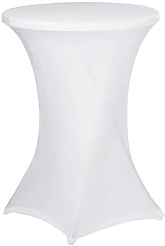 Edco BARTISCHHUSSE Ø90cm Weiss Stehtischhusse Tischhussen Husse für Bistrotisch Stehtisch Bar 15