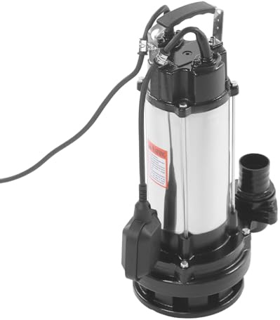 Bomba sumergible para aguas residuales de acero inoxidable, 2200 W, con interruptor de flotador, altura de extracción 25 m, profundidad de inmersión 30 m, bomba sumergible para aguas residuales, bomba