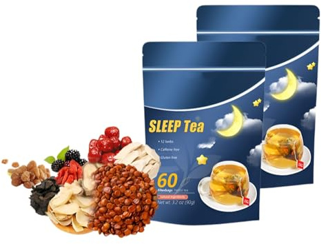 Té De Hierbas For Dormir, Bolsitas De Té Calmantes Naturales For La Hora De Dormir, For Relajarse Y Un Sueño Reparador.(2PC)