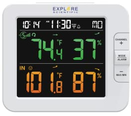 Explore Scientific WSH4102 Stazione Meteorologica Intelligente Multi-Channel con Sensore Wireless, Bianco